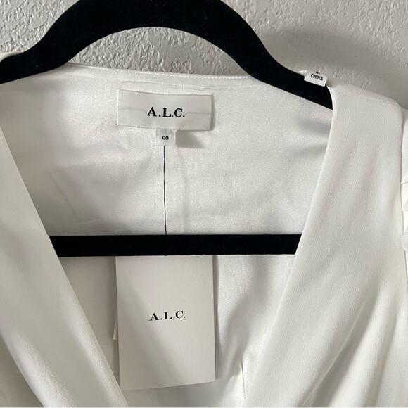 ALC Hazel White Cut-Out Puff Sleeve Mini Dress - Picture 5 of 8